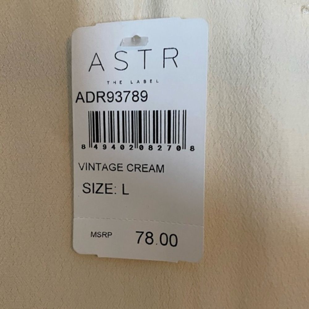 NWT‎ Nordstrom’s ASTR Vintage Cream Dress size large - Picture 8 of 8